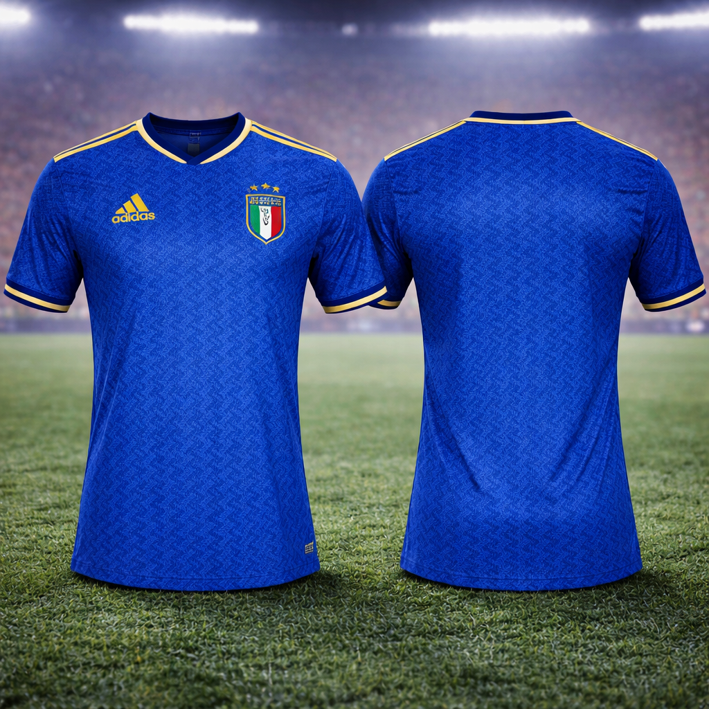 Camisola Itália Premium Fan Edition – Azul Clássico