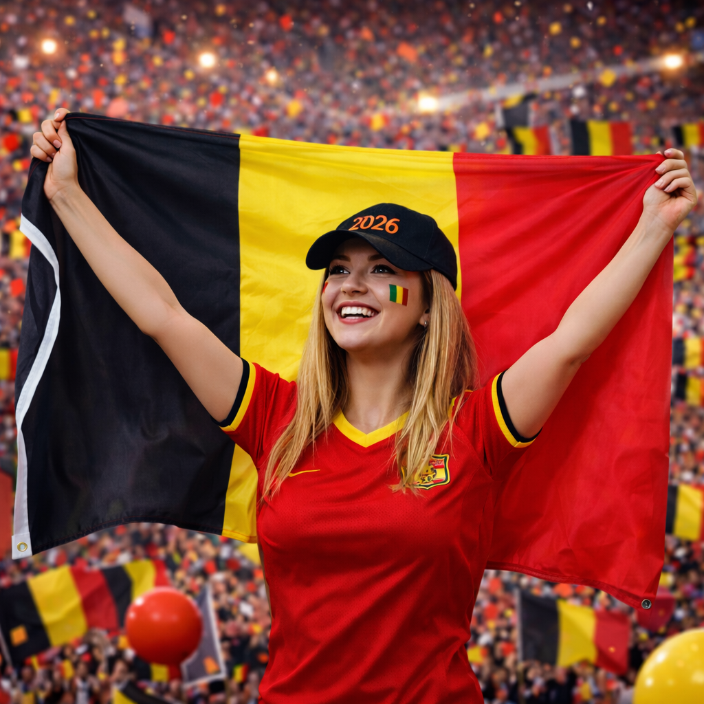 Bandeira de Adepto da Seleção Belga