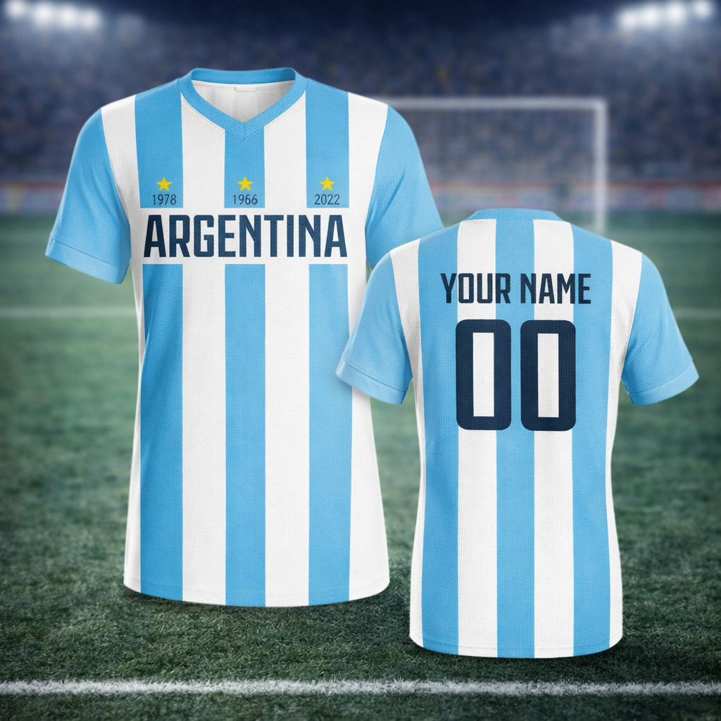 Camisola de Adepto da Seleção da Argentina