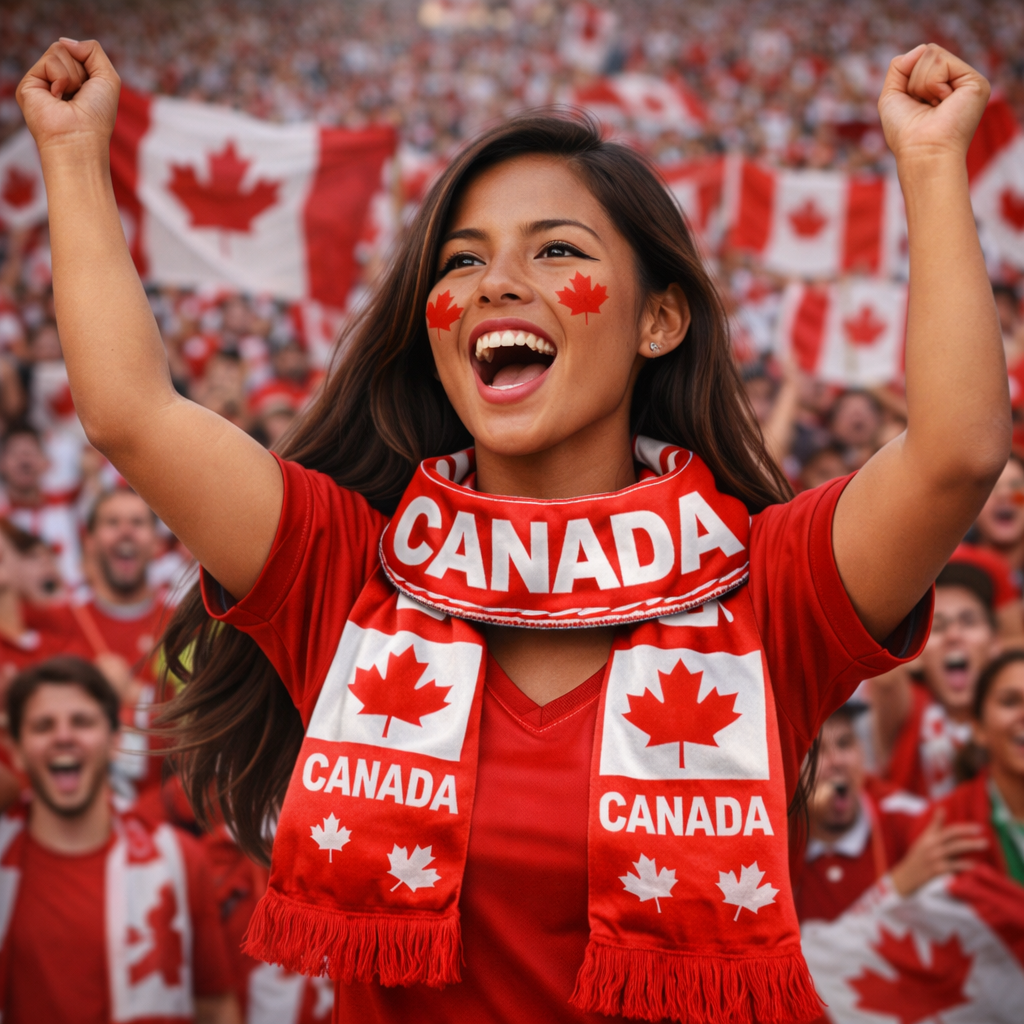 Cachecol de Adepto da Seleção Canadiana