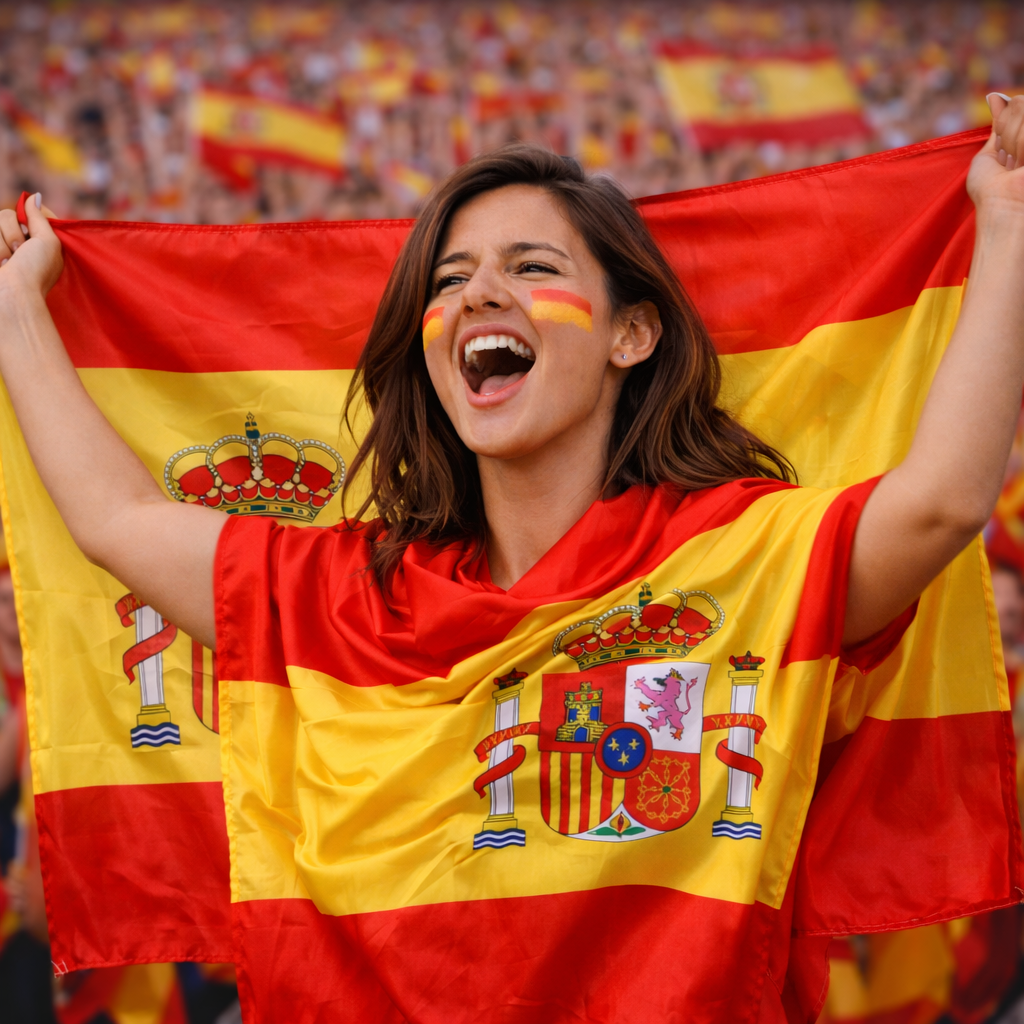 Bandeira de Adepto da Seleção Espanhola