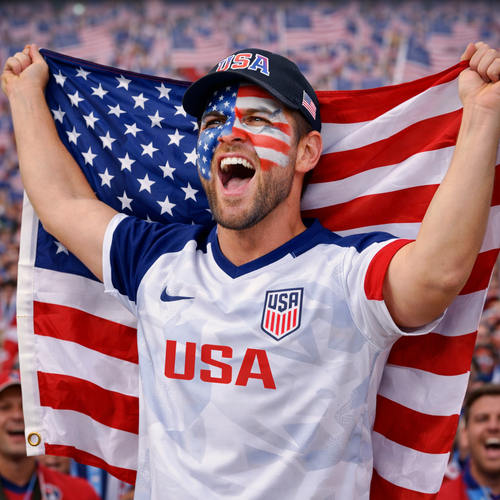 Bandeira de Adepto da Seleção Americana