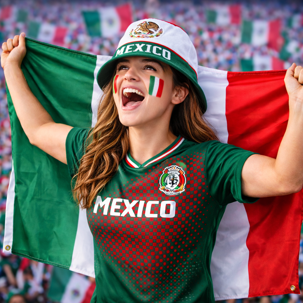 Bandeira de Adepto da Seleção Maxicana