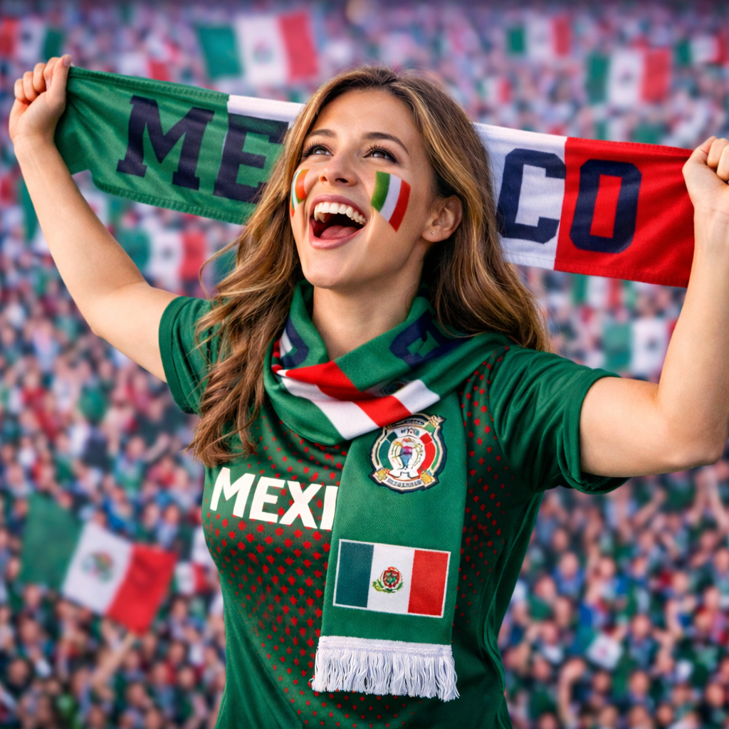 Cachecol de Adepto da Seleção Mexicana