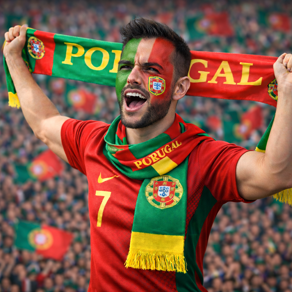 Cachecol de Adepto da Seleção Portuguesa