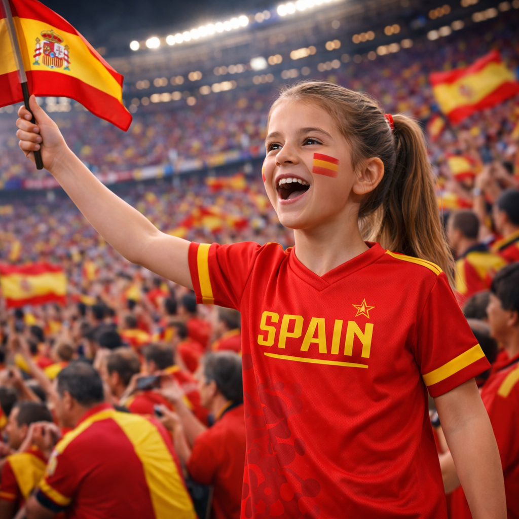 Equipamento de Adepto Infantil da Seleção Espanhola