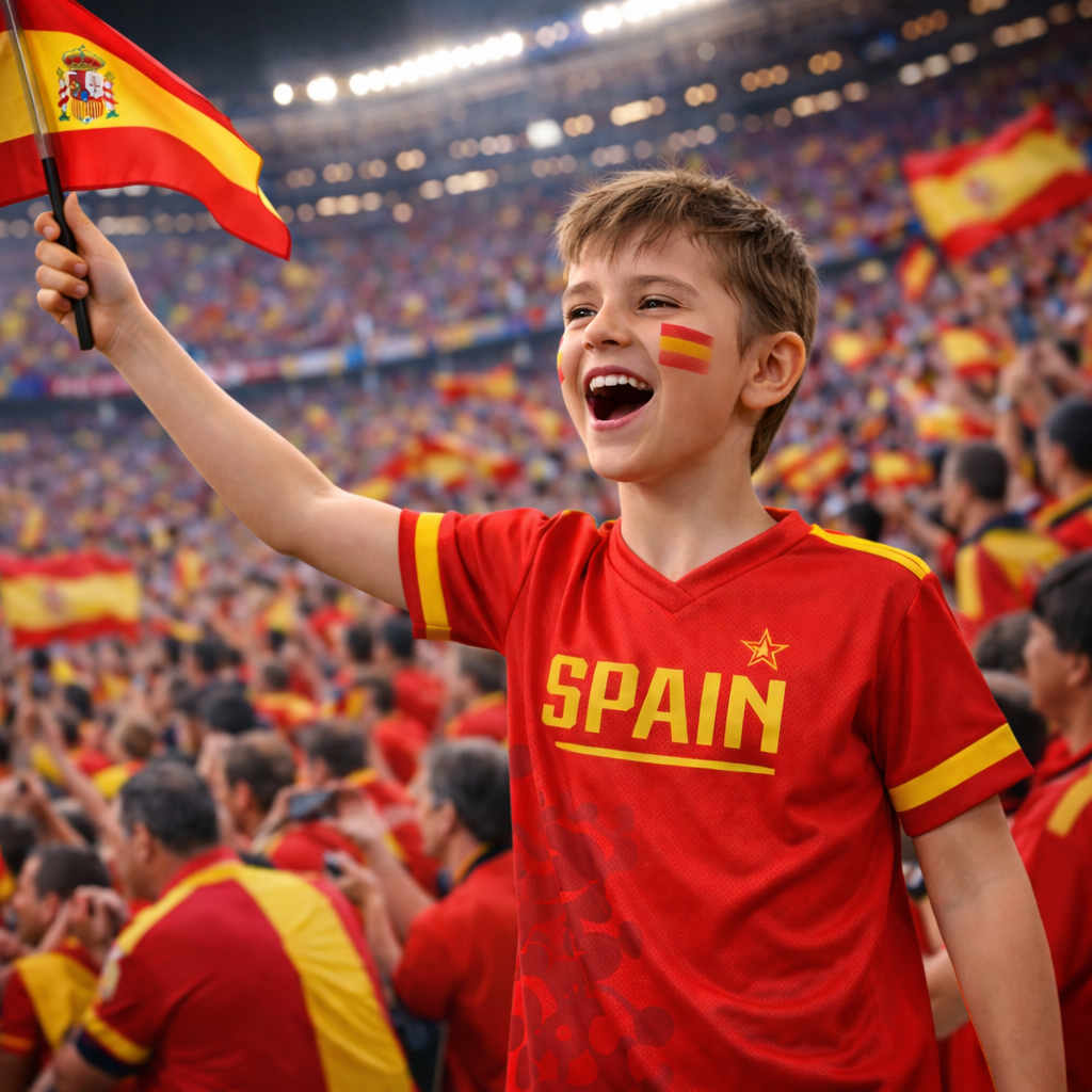 Equipamento de Adepto Infantil da Seleção Espanhola