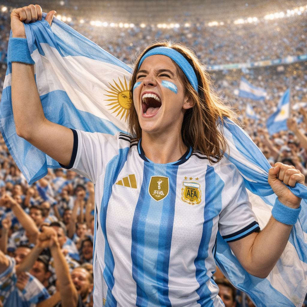 Camisola Argentina Premium Fan Edition - Azul Celeste