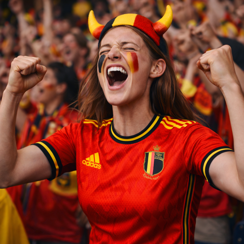 Camisola Bélgica Premium Fan Edition – Chama Vermelha