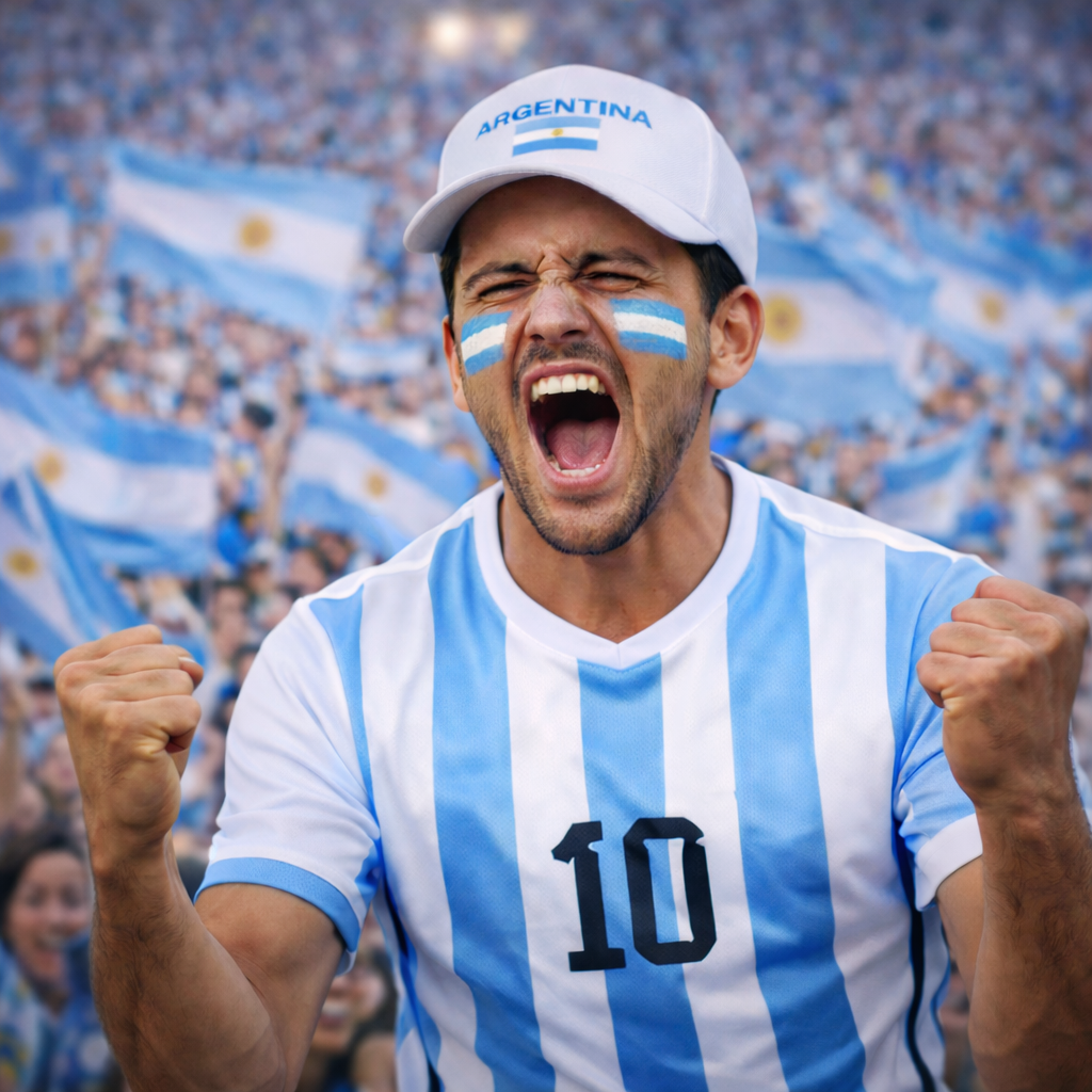 Camisola de Adepto da Seleção da Argentina