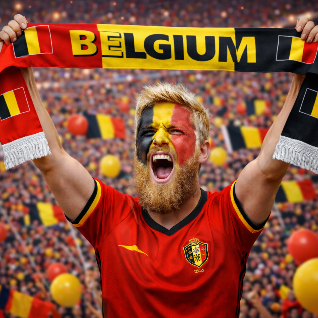 Cachecol de Adepto da Seleção Belga