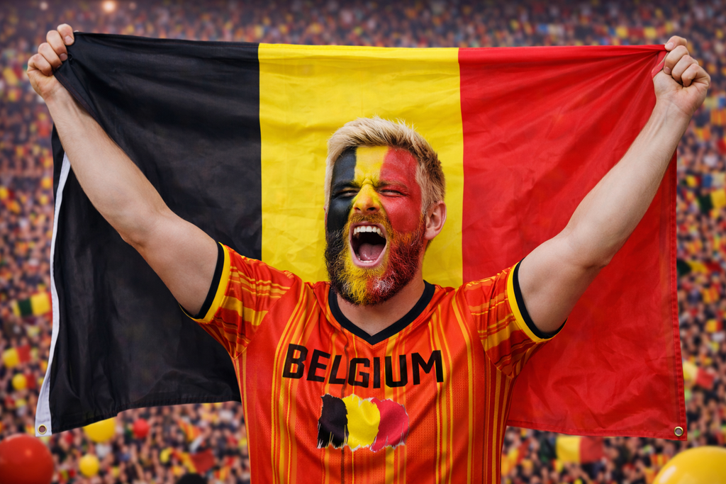 Belgian National Team Supporter Flag