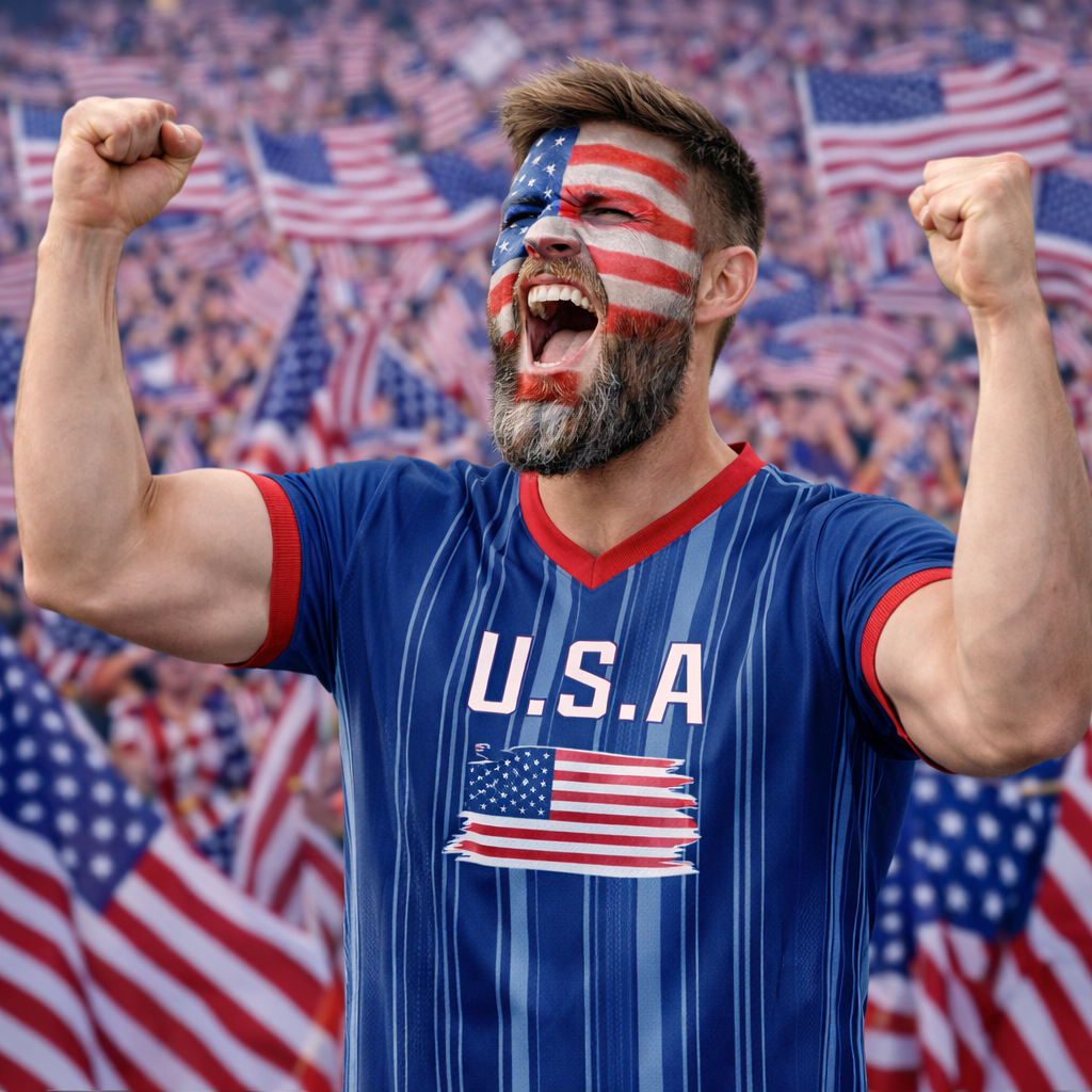 Camisola de Adepto da Seleção dos EUA