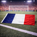 Flag of a supporter of the French National Team.