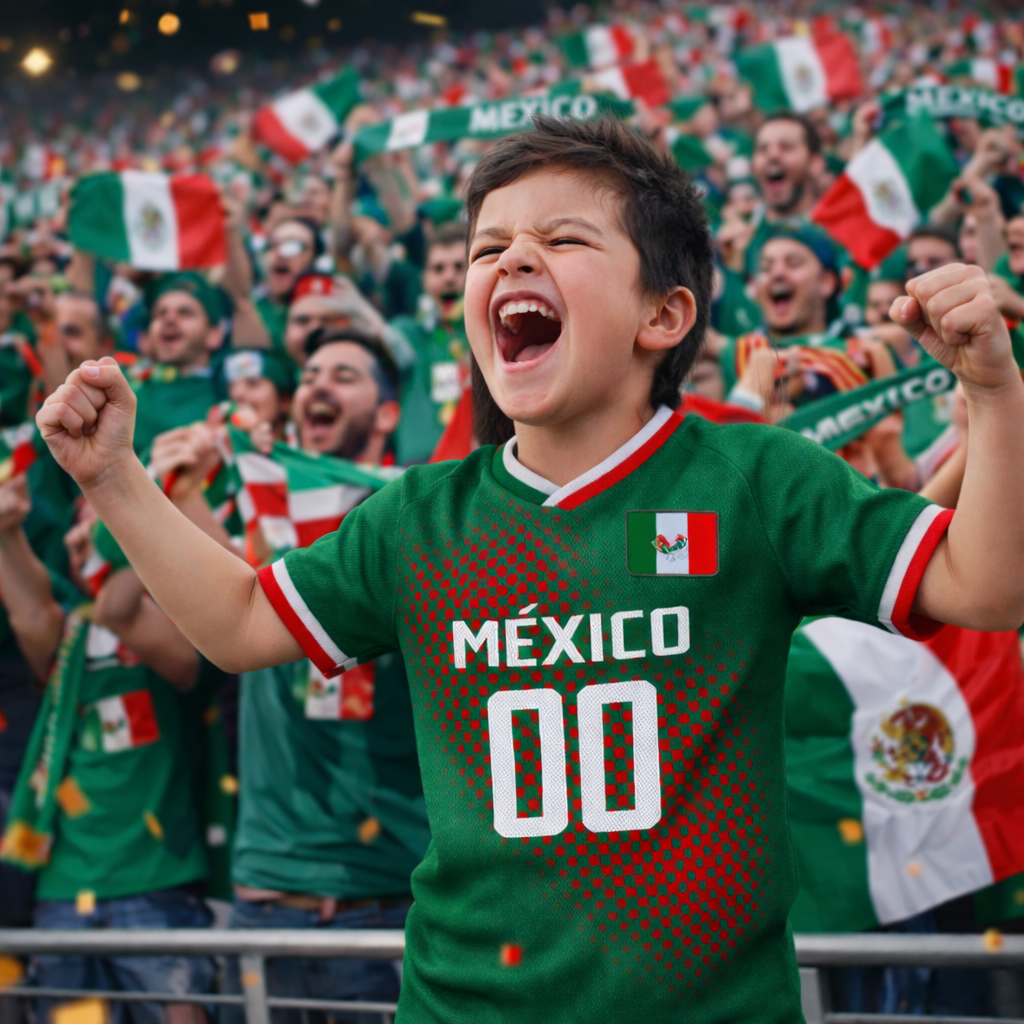 Camisola de Adepto Infantil da Seleção Mexicana