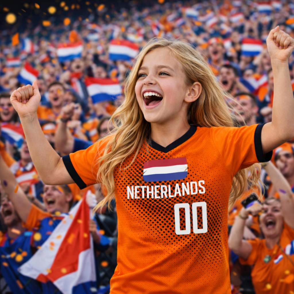 Camisola de Adepto Infantil da Seleção Holandesa