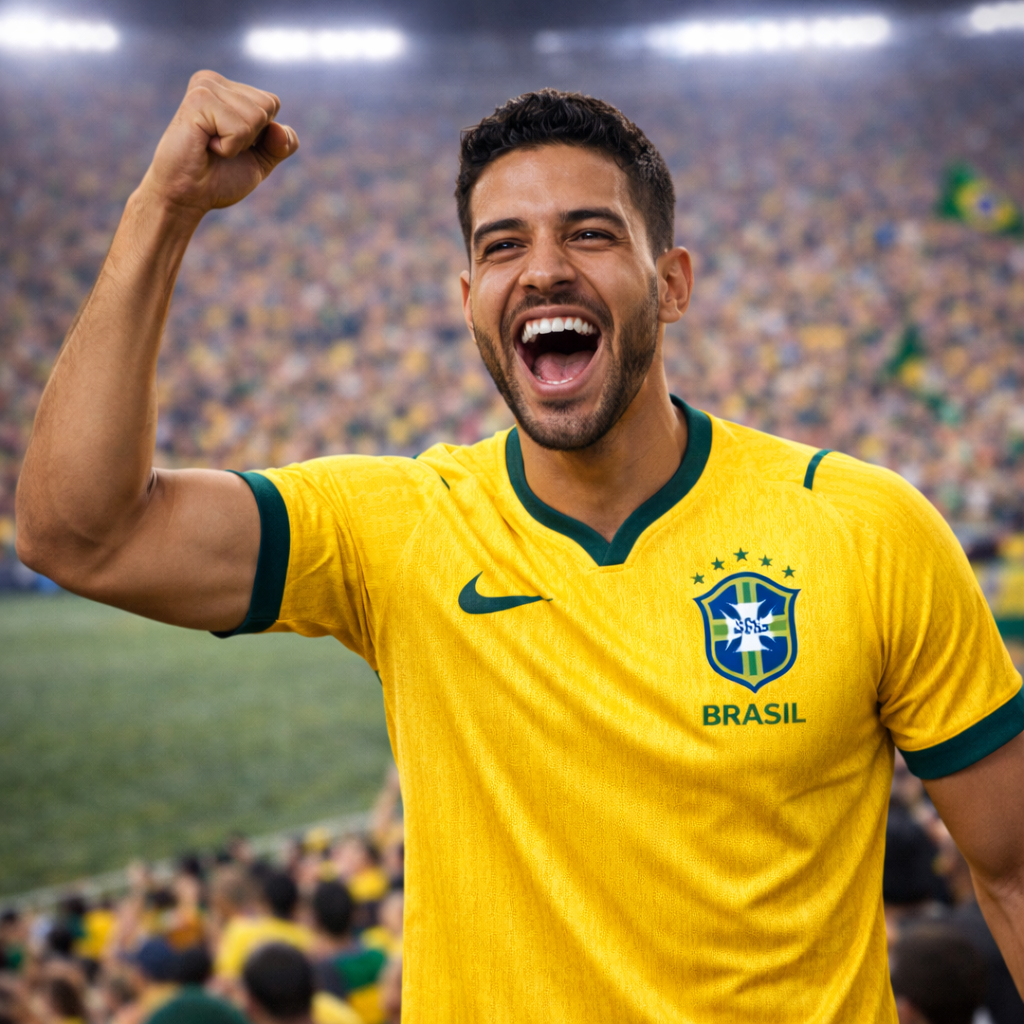 Camisola Brasil Premium Fan Edition – Amarelo Canarinho