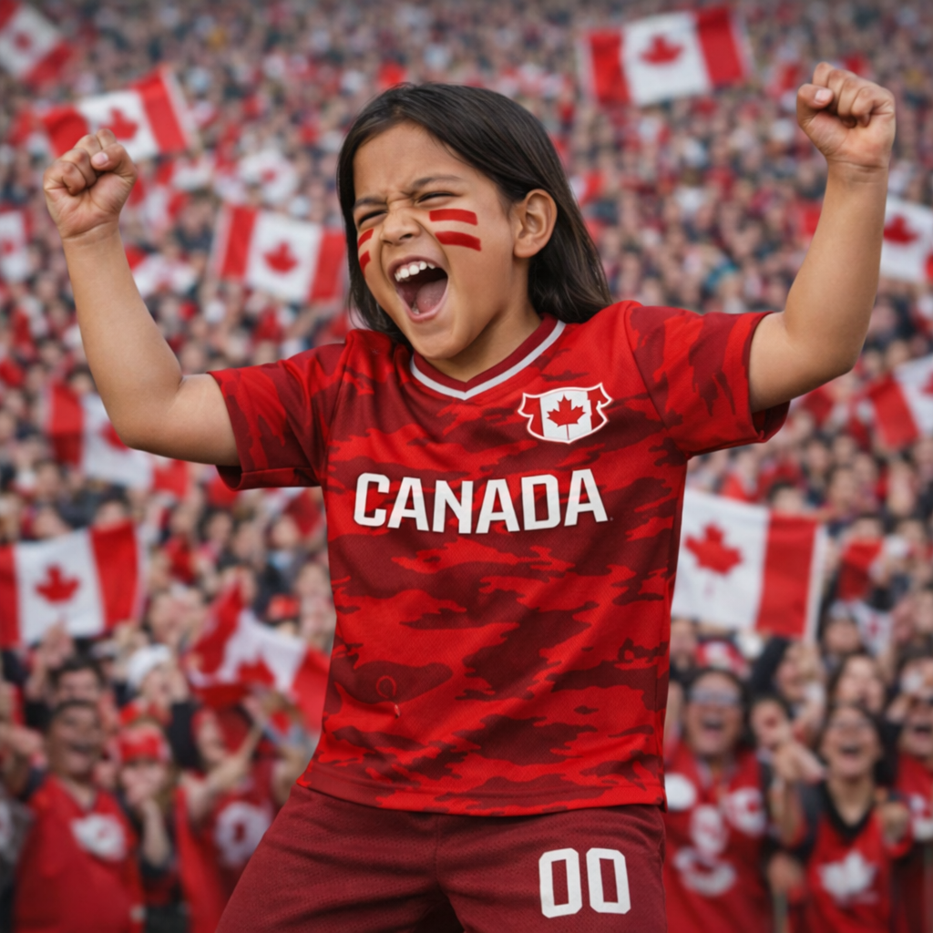 Camisola de Adepto Infantil da Seleção Canadiana