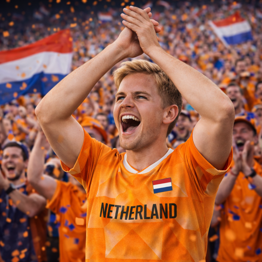 Camisola de Adepto da Seleção Holandesa